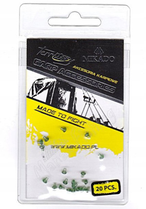 STOPERY na haczyk – 20szt – Zielone – MIKADO