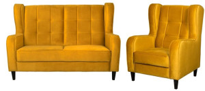 Komplet wypoczynkowy Estacia sofa uszak + fotel uszak