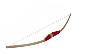 Drewniany łuk z strzałami  - 70 cm - CZERWONY
