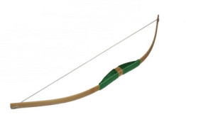 Drewniany łuk z strzałami  - 70 cm - ZIELONY