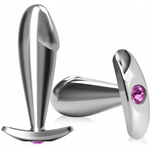 Stalowy Penis Dildo Z Uchwytem Do Anusa I Waginy