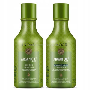 Inoar Argan Oil Szampon + Odżywka po keratynie