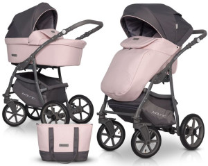 POLSKI WÓZEK 2w1 GONDOLA SPACERÓWKA Riko Basic Pastel Pink
