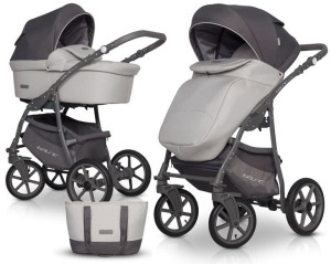 POLSKI WÓZEK 2w1 GONDOLA SPACERÓWKA Riko Basic Pastel Stone