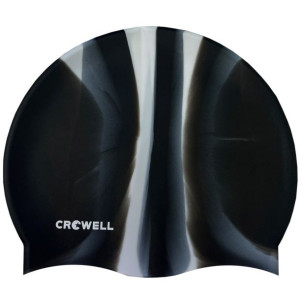 Czepek pływacki silikonowy crowell multi flame czarno-szary kol.11