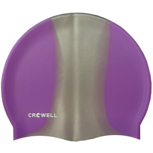 Czepek pływacki silikonowy crowell multi flame fioletowo-srebrny kol.15