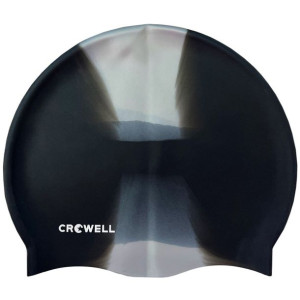 Czepek pływacki silikonowy crowell multi flame czarno-szary kol.16