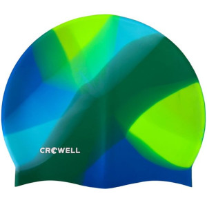 Czepek pływacki silikonowy crowell multi flame zielono-niebieski kol.20