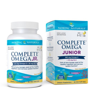 Nordic Naturals Complete Omega Junior 283mg Omega 3 i 35mg GLA 90 kapsułek