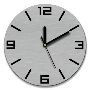 zegar ścienny stal inox śr. 30cm prosty design