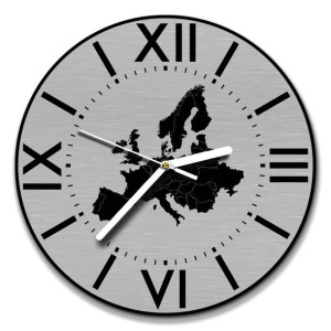 zegar ścienny stal inox śr. 30cm Europa rzymskie