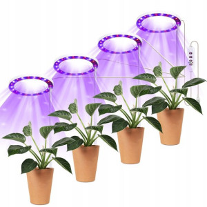 4x Lampa Led Do Uprawy Wzrostu Roślin Różowa