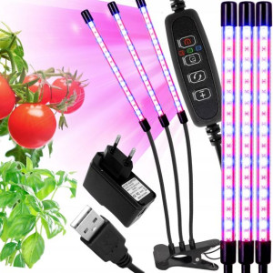 3x Lampa Led Do Wzrostu Roślin 60x Led Timer Tryby