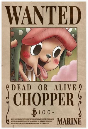 One Piece Chopper Wanted - plakat 61x91,5 cm