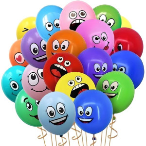 Zestaw Balonów Balon Emotki Emotikony Buźki 20szt