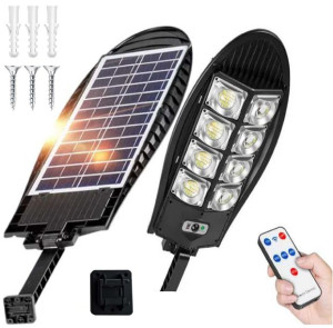 Lampa Solarna Uliczna Latarnia Czujnik Zmierzchu Led + Pilot