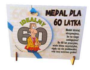 Medal dla mężczyzny na 60 urodziny. Prezent !