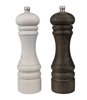 MŁYNKI DO PRZYPRAW SOLI PIEPRZU RĘCZNE 18 CM komplet olejowany
