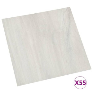 Samoprzylepne Panele Podłogowe Winylowe Pvc 5,11 M², 1,5 Mm Kremowe
