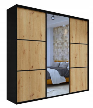 Szafa przesuwna VIKI 275x245,5x61 cm wysoka lustro