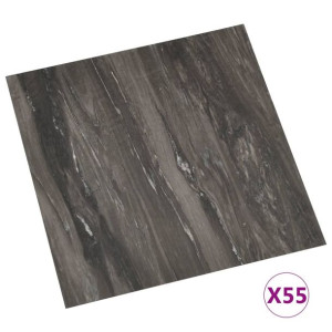 Samoprzylepne Panele Podłogowe Winylowe Pvc 55 Szt. 5,11 M², 1,5 Mm Szare