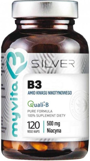 Witamina B3 Amid Niacyna 500mg 120 kaps. - suplement diety MyVita Silver