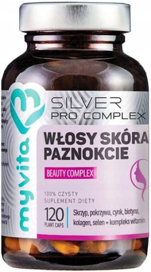 Włosy Skóra Paznokcie 120 kaps. - suplement diety MyVita Silver Pro Complex