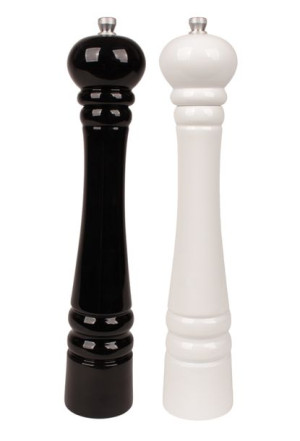 MŁYNKI DO PRZYPRAW SOLI PIEPRZU RĘCZNE 32 cm komplet lakierowany BC