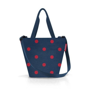 Torebka Shopper Xs Borsa Granatowa W Kropki
