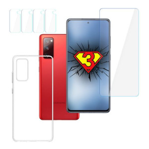 ZESTAW na Samsung Galaxy S20 FE - 3mk HardGlass, 3mk Clear Case, 3mk Lens P