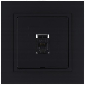 Gniazdo telefoniczne 6-PIN MAGIC czarny mat