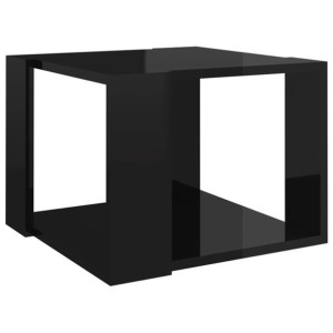 806317 Coffee Table High Gloss Black 40x40x30 cm Engineered Wood