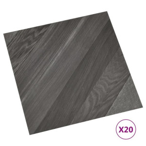 Samoprzylepne Panele Podłogowe Winylowe Pvc 1,5mm, 1,86 M², W Szare Pasy
