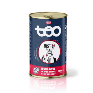 Karma mokra dla psa TEO bogata w wołowinę 1250 g