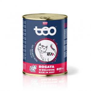 Karma mokra dla kota TEO bogata w wołowinę 850 g