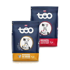 Teo Karma Sucha dla psów Mix 2 smaków 9kg x 2 sztuki