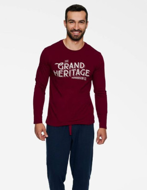 Piżama męska Henderson Brand bordo