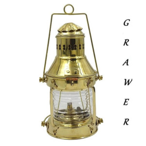 Lampa okrętowa olejowa dla kapitana, żeglarza mosiężna LTN-0039