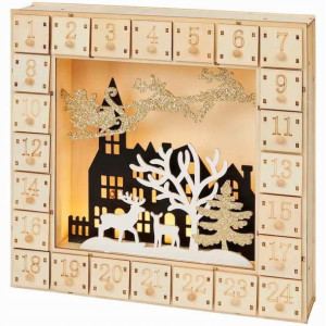 Kalendarz Adwentowy Diy Drewniany Podświetlany Led