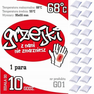 Grzejki Ogrzewacze Do Rąk Rękawiczek 10 Par 20 Szt