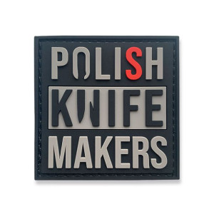 Naszywka Polish Knifemakers Grey on Black