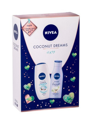 Nivea Care & Coconut Krem pod prysznic 250ml zestaw upominkowy