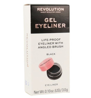 Makeup Revolution London Gel Eyeliner Pot With Brush Eyeliner 3g Black