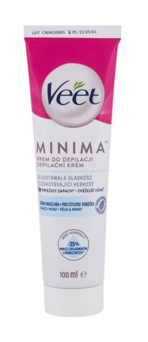 Veet Minima Hair Removal Cream Sensitive Skin Akcesoria do depilacji 100ml