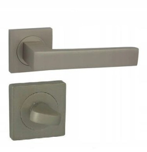 Klamka QUBIK-QR M91 + szyld WC