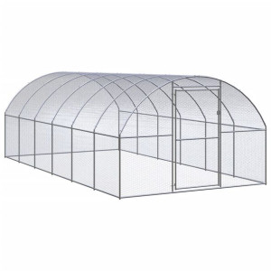 Klatka zewnętrzna dla kurcząt, 3x6x2 m, stal galwanizowana