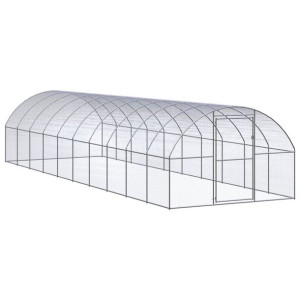Klatka zewnętrzna dla kurcząt, 3x10x2 m, stal galwanizowana