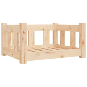 Legowisko dla psa, 55,5x45,5x28 cm, lite drewno sosnowe