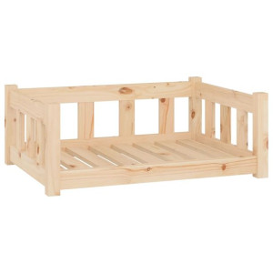 Legowisko dla psa, 75,5x55,5x28 cm, lite drewno sosnowe