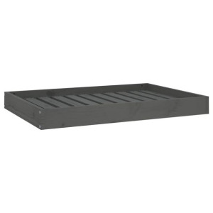 Legowisko dla psa, szare, 91,5x64x9 cm, lite drewno sosnowe